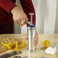 thumbnail image 4 of Qenwkxz Cookie Press Kit DIY Cookie Press Decorating Kit Detachable with 4 Icing Nozzles and 20 Cookie Molds Reusable Dessert Decorating Syringe Set Cookie Maker Press for Biscuits, 4 of 11