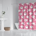 thumbnail image 2 of Pink Halloween Ghosts Shower Curtain 72"x84" ,Bathroom Decorative Shower Curtains Set with 12 Hooks,Modern Waterproof Washable Shower Curtain, 2 of 6