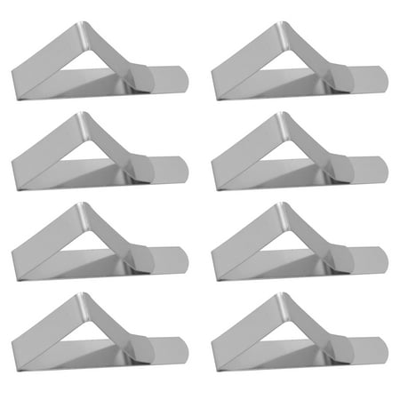 

Raindrops 8Pcs Tablecloth Clips for Outdoor Silver Triangle Stainless Steel Adjustable Windproof for Home Use