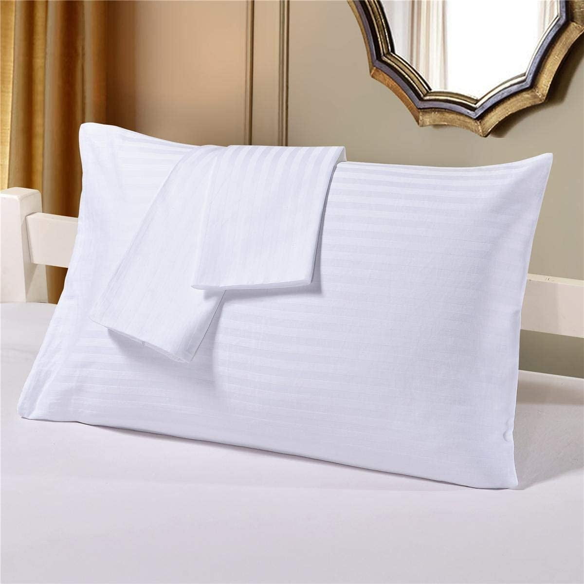 Travel Pillow Case 14X20 Size Set of 2 Envelope Closure Toddler Pillowcase 600 Thread Count 100% Egyptian Cotton Travel Pillow Covers 14 x 20 White 