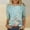 Light Blue, variant on TIMIFIS Womens Fall Fashion Womens Tops Casual, Womens 3/4 Sleeve Tops Cute Butterfly Print Tee Shirts Casual Loose Lightweight Henley Shirts Womens Tops