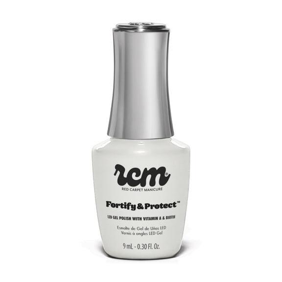 Red Carpet Manicure Fortify & Protect Soft Sheer Pink Gel Polish for Strong, Healthy Nails - Infused with Vitamin A & Biotin - (Feeling Brand Nude) Led Nail Gel Color, 0.3 Fl Oz
