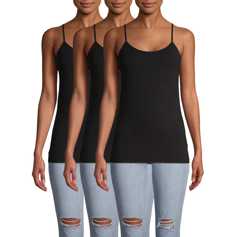 Time and Tru Time and Tru Women's Cami Tank Top, 3Pack