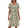 thumbnail image 5 of TaTaai Women's Lightweight Sleep Dress with All-Over Print, Front Zipper, Short Sleeves, and Comfortable Relaxed Fit Gift, 5 of 6