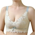 thumbnail image 4 of Darzheoy Wire-Free Bra for Women Ladies Comfortable Breathable No Steel Sexy Lace Gathering Adjustment Lift Bra Underwear High Impact Bras for Women M（34/75AB）, 4 of 9