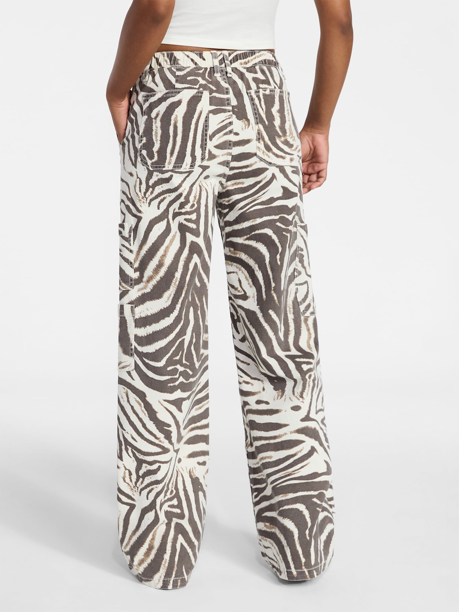No Boundaries Wide Leg Cargo Pants, 33.5" Inseam, Women's and Women's Plus XXS-4X