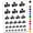 Black, variant on BFF Best Friends Forever Heart Water Resistant Temporary Tattoo Set Fake Body Art Collection - Brown