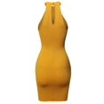 thumbnail image 2 of FashionOutfit Women's Casual Sexy High Neck Sleeveless Lurex Body-Con Mini Dress, 2 of 4