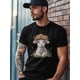 thumbnail image 4 of Camiseta de manga corta con diseño de pareja casada y calavera para hombre, 4 of 8