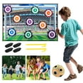 thumbnail image 4 of BLEEUS 100cm Soccer Game Mat Set Foldable Soccer Games For Backyard Lawn (Yellow Ball) Sporting Supplies (Yellow Ball), 4 of 10