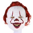 thumbnail image 1 of Máscara de látex Spooky Clown Pennywises, cara completa con pelo, 1 of 1