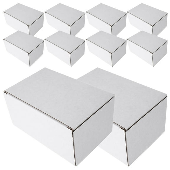 MUSEYA boxes for shipping Corrugated Package Box White Storage Holder Storage 10Set
