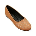 thumbnail image 2 of TUOBARR Womens Shoes, Flats Shoes for Women Slip on Round Toe ComfortableFlats for Women Coffee, 2 of 5