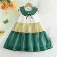 thumbnail image 6 of CIAKGIAF Little Girls Dresses Casual Mesh Fluffy Color Block Comfortable Sleeveless Summer Cute Dress Green for 2-7Y, 6 of 7