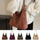 thumbnail image 1 of Bolsos tote de ante Blaxill para mujer, bolsos de trabajo, bolso de hombro holgado para oficina, bolso de ante marrón con asa para uso diario y negocios., 1 of 7