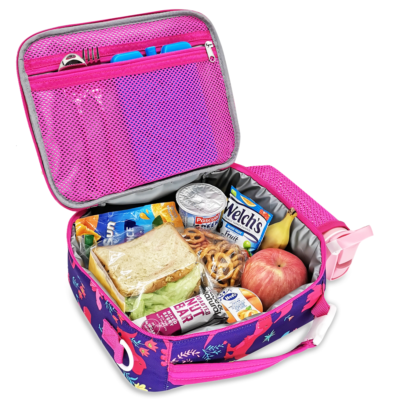 Kids Pu Laser Mermaid Lunch Box With Insulated Soft Bag, Mini Fridge And  School Water Bottle Holder, Cute Small Lunch Tote, Soft & Compact Cooler Bag  For School Picnic, Reusable Lunchbox