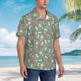 thumbnail image 5 of Xecao Retro Hippie Groovy Mushroom print Hawaiian shirt - a stylish short-sleeve button-down for men, perfect for casual beach and tropical outings., 5 of 9
