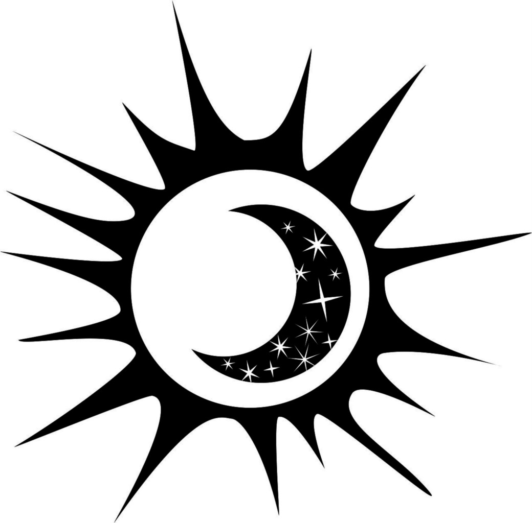 Sun And Moon Picture Art Living Room Peel & Stick Sticker Vinyl