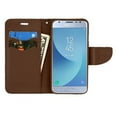 thumbnail image 2 of Kaleidio Case For Samsung Galaxy J3 Eclipse 2, J3 Orbit, J3 Aura, Sol 3, J3 Prime 2 [Flip Jacket] Hybrid Wallet [Card Slot] Cover & Kickstand Feature w/ Prying Tool [Black/Brown], 2 of 4