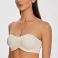 thumbnail image 3 of MELENECA Strapless Bra Minimizer with Underwire for Women Sand Dollar 38D, 3 of 6