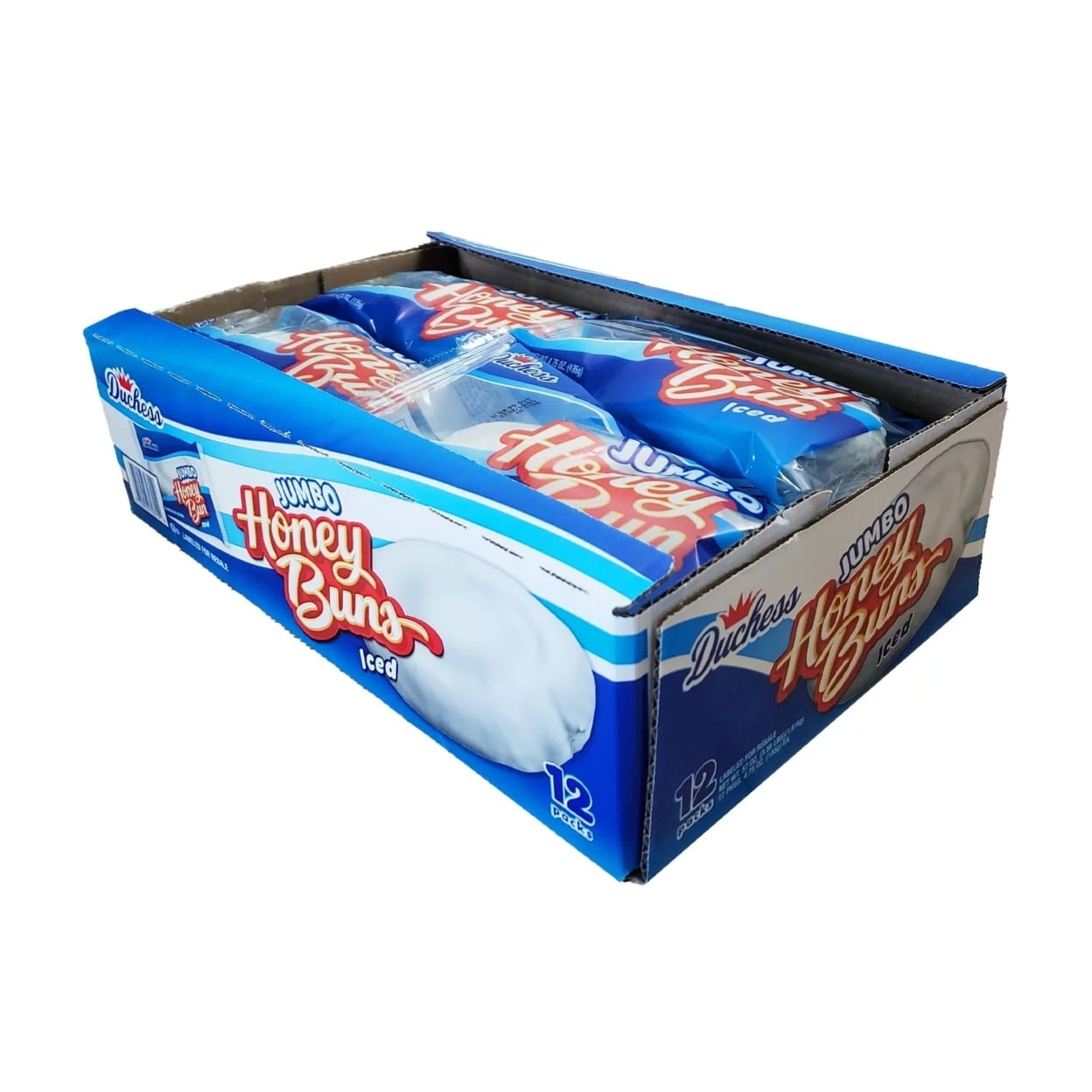 Duchess Jumbo Iced Honey Buns, 4.75 Ounce (Pack of 12)