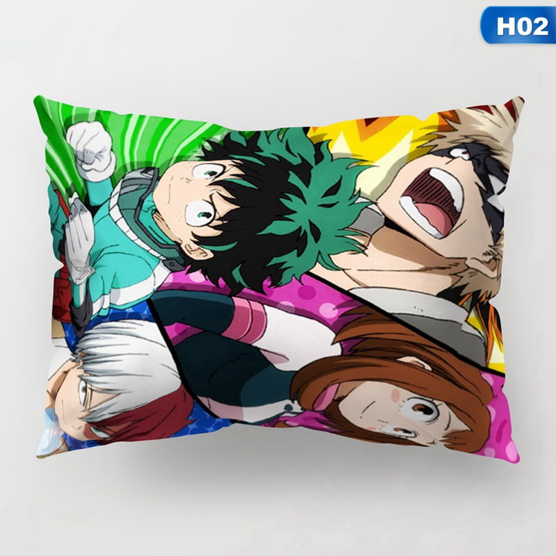 My Hero Academia Velvet Throw Pillow Cover Anime Sofa Decor Cushion Case 16-22'' 