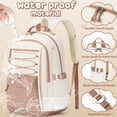 thumbnail image 4 of 3PCS Teen Backpacks Set with Lunch Pack Pencil Case, Lightweight Waterproof Daypack Travel Bookbag, Mint Green, 4 of 9