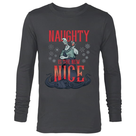 Disney Villains Holiday Hades Naughty is the New Nice - Long Sleeve T-Shirt for Men - Customized-Charcoal Heather
