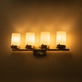 thumbnail image 2 of C Cattleya 4-Light Satin Nickel Vanity Light with Frosted Glass Shade, 2 of 6