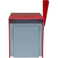 thumbnail image 3 of Mailbox Duraline Extra Large Mailbox-Extra Large Mailboxes for Outside with Stainless Steel Hinges -Ultra-Durable Mailbox, Vandalproof Thick Puck Board Plastic, Black (Modern Red), 3 of 3