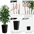 thumbnail image 6 of Artificial Dracaena  Indoor 5FT -  Tree with White Tall Planter - Faux Yucca Tall  Floor  in Pot - Artificial Trees for  Office  Room Decor Indoor, 6 of 7
