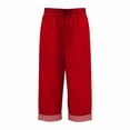 thumbnail image 4 of Girls High Waist Like Striped Culottes Casual Summer Pants With And Pockets Comfortable Straight Leg Cropped Wide Leg Trousers For Kids, 4 of 4