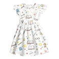 thumbnail image 4 of Curuila Child Toddler Girls Dress Flutter Sleeve Cartoon Print Crew Neck For School Comfort Dresses Size 18-24 Months, 4 of 4