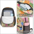 thumbnail image 4 of Pioneer Flower Floral Print Pattern 17" School Backpacks for Teens,Waterproof Oxford Fabric,S-Shape Padded Straps for School,Travel,Hiking,Camping, 4 of 5