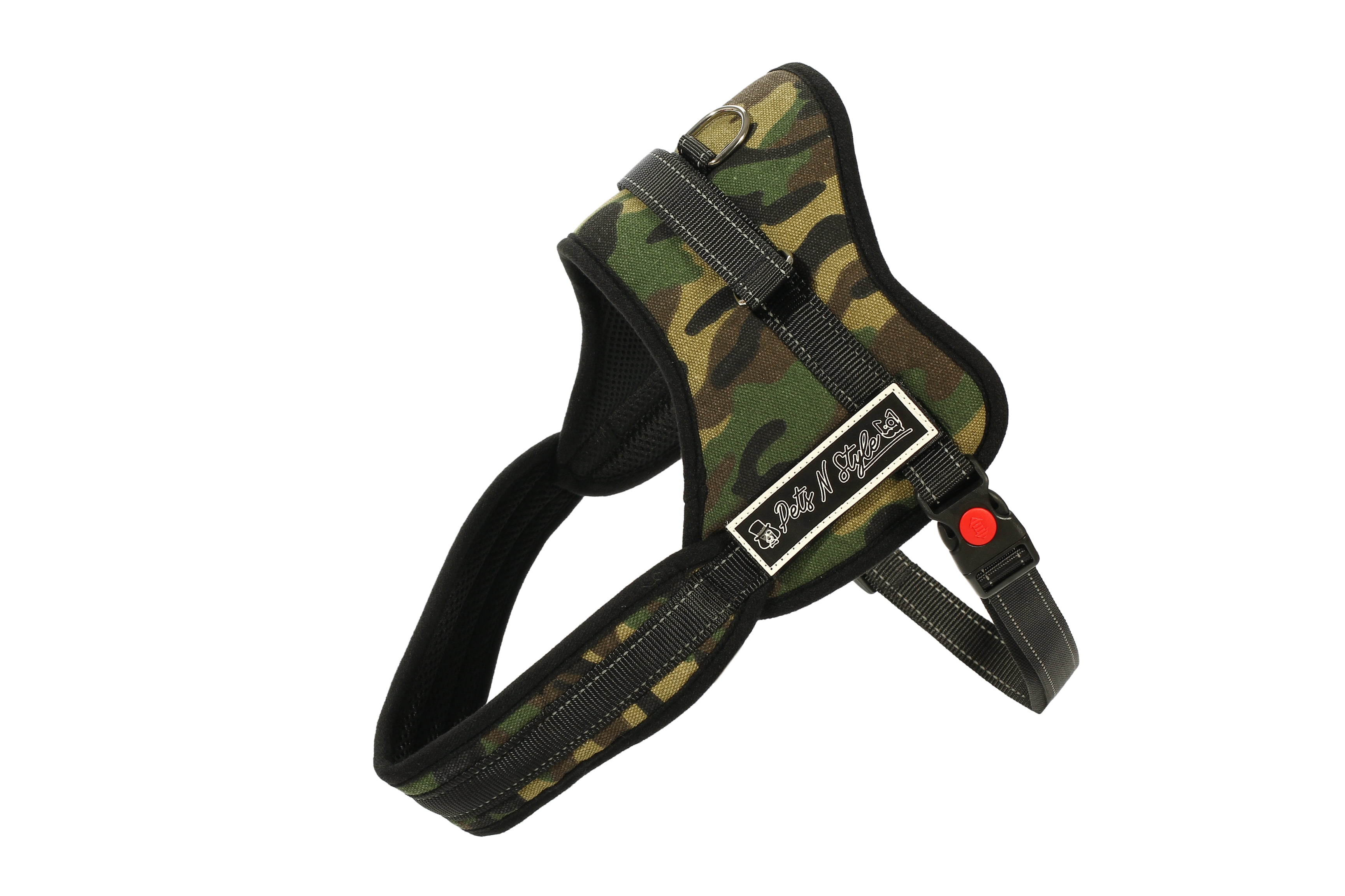 Camouflage Soft Leash Padded No Pull Dog Harness Large