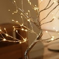 thumbnail image 4 of Luces LED para árbol de bonsái, 108 luces LED para árbol, luces de escritorio para árbol de bonsái, luces de árbol pequeñas, luces nocturnas, cojín, interruptor táctil, ramas ajustables, USB/funciona, 4 of 5