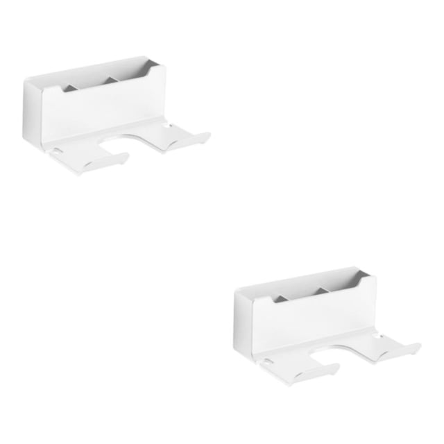 Soporte para soplador de cabello Soidarity Estante liso para teléfonos Salon Home Blanco 2Conjunto