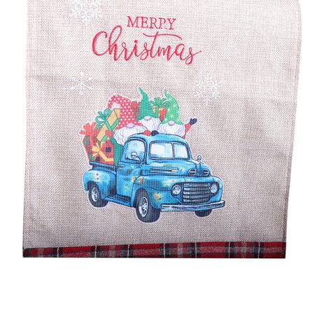 

Merry Christmas Table Runner Seasonal Winter Holiday Kitchen Table Decoration Indoor Outdoor Home Party Decoration