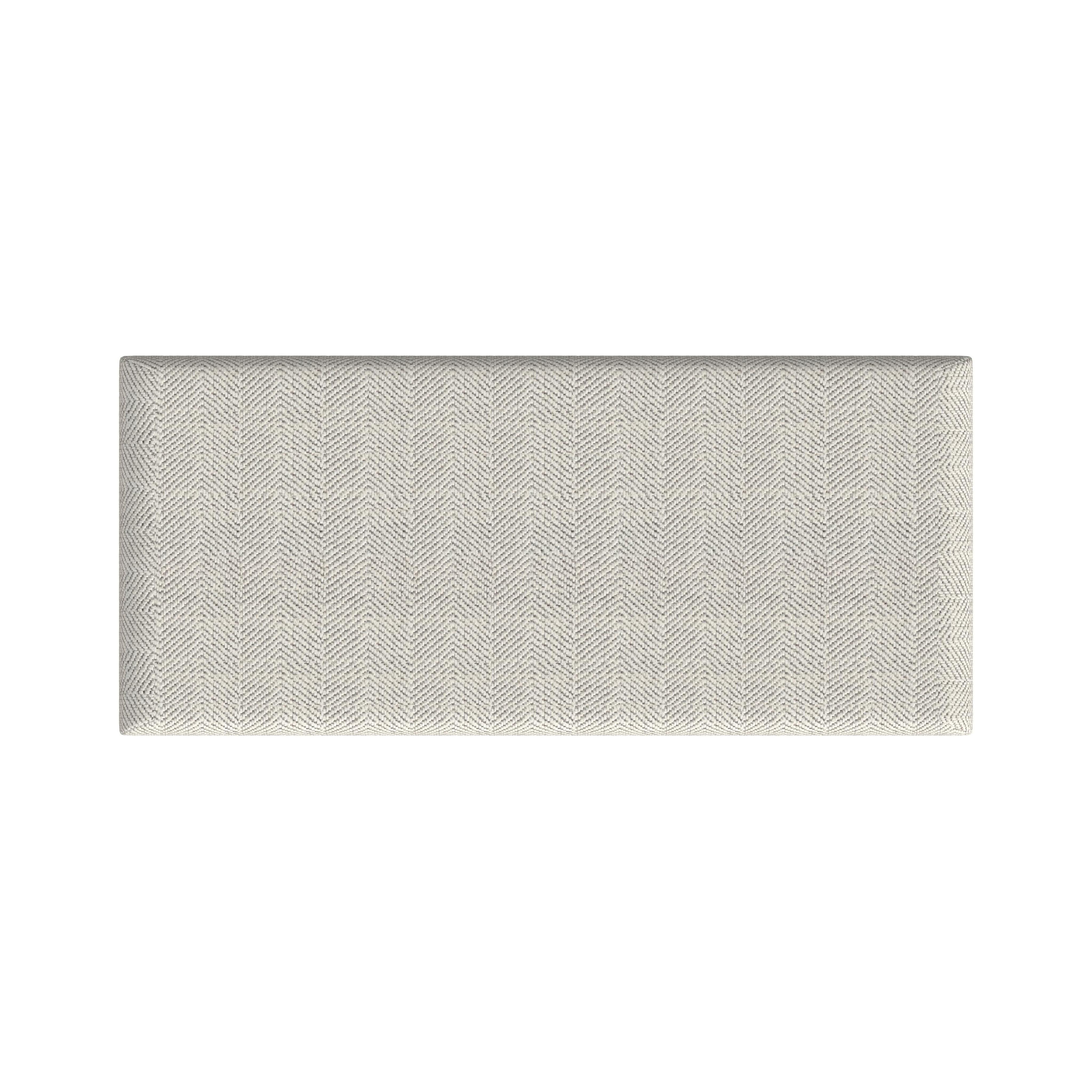 HomePop Malmo Storage Bench, 36"W x 16"D x 17.5"H, Cream Woven Chevron Pattern