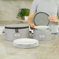 thumbnail image 4 of China Storage Container for Charger Plate - 13" W x 7" H - Includes 12 Felt Dividers. Hard Shell and Stackable with Padded Interior. Great for Platters, Big Plates and Serving Dishes up to 12.5" W, 4 of 7