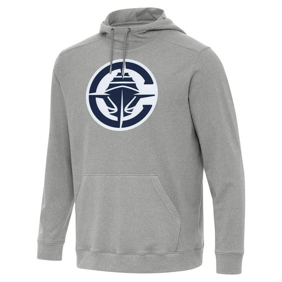 Men's Antigua Heather Gray LA Clippers Cloud Pullover Hoodie