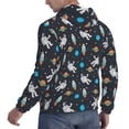 thumbnail image 6 of Fotbe Men's Hoodie with Space Pattern - Kangaroo Pocket Pullover Hooded Sweatshirt, Perfect for Daily Wear, Travel, and Home-4X-Large, 6 of 7