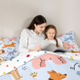thumbnail image 4 of Homewish Cartoon Dog Twin Comforter Sets,Funny Animal Bedding Set,Blue,Polkadot Reversible,2pcs,1 Comforter and 1 Pillowcase, 4 of 7