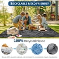 thumbnail image 6 of Memoryfield 9' x 12'Outdoor Rug, Waterproof Foldable Plastic Straw Mat, Reversible Patio Rug for Deck, Porch, Backyard, RV, Beach & Picnic, Black/Gray, 6 of 9