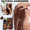 thumbnail image 2 of Instant 500ML Permanent Brown Hair Shampoo Organic Natural Fast Hair Dye, for Women and Men, Herbal, 3 in 1 100% Grey Cover, 2 of 5