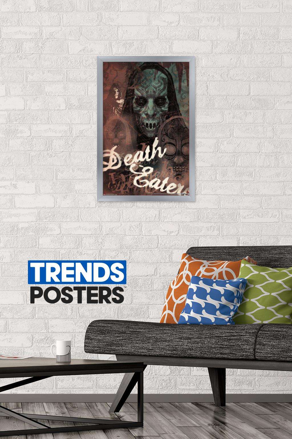 The Wizarding World: Harry Potter - Death Eaters - Masks Wall Poster, 14.725" x 22.375", Framed