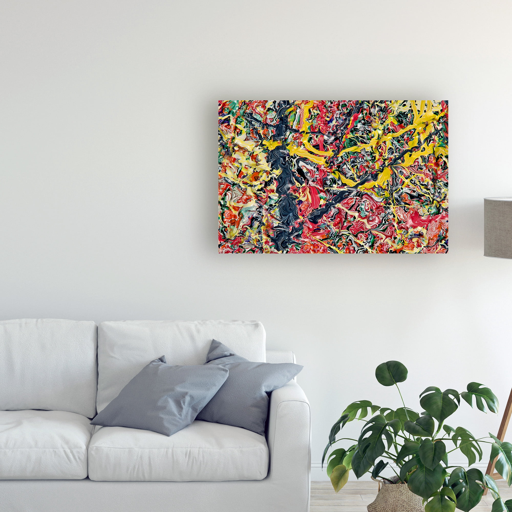 Trademark Fine Art 'Abstract Splatters Lovejoy 6' Canvas Art by Mark Lovejoy