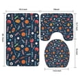 thumbnail image 3 of Baseball Football Pattern Bathroom Rugs Sets 3 Piece,Toilet Cover Set,Absorbent Non Slip Bathroom Mats Sets with U-Shaped Contour Rug Toilet Rug Set, 3 of 5