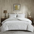 thumbnail image 3 of Woolrich Teton Embroidered Plush Coverlet Set, King/Cal King, Ivory, 3 of 6