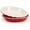 Cherry Red, variant on Kook Ceramic Deep Pie Dish with Wave Edge, 9 Inch, Cherry Red